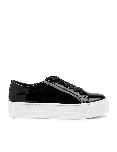 SHELBY BLACK PATENT LEATHER SNEAKERS