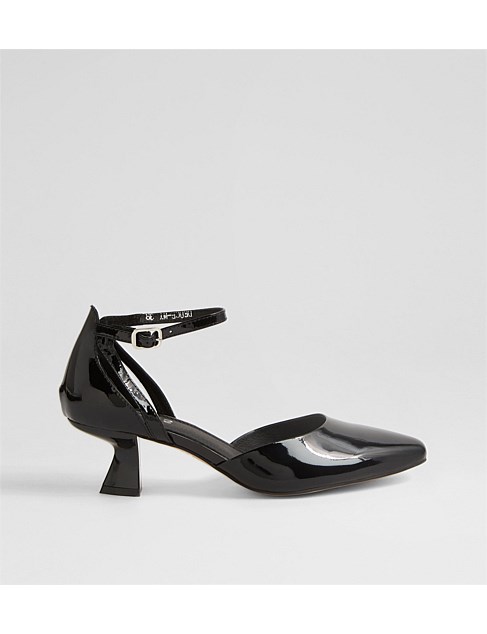 Deuce Black Patent Leather Heels