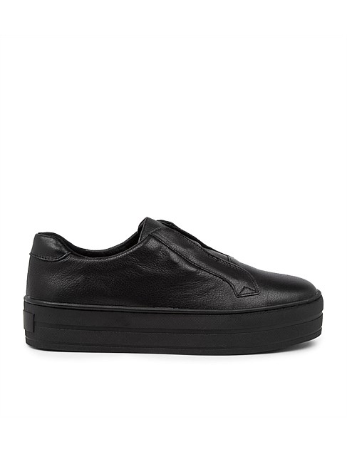 SHIANN BLACK LEATHER SNEAKERS