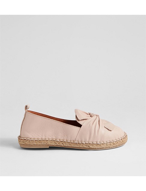 Uselv Blush Leather Espadrilles