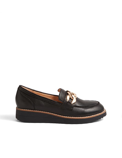 Osie Black Leather Loafers