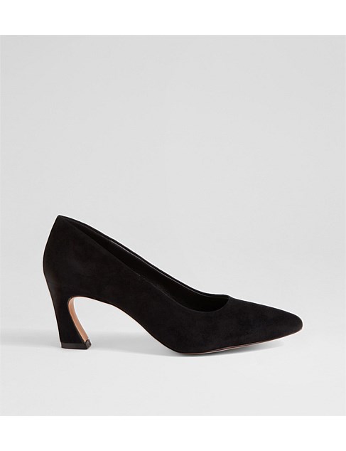 Chally Black Suede Heels