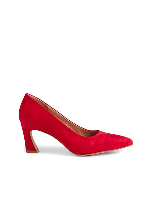 Chally Red Suede Heels