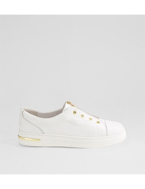 Fayana White Leather Sneakers