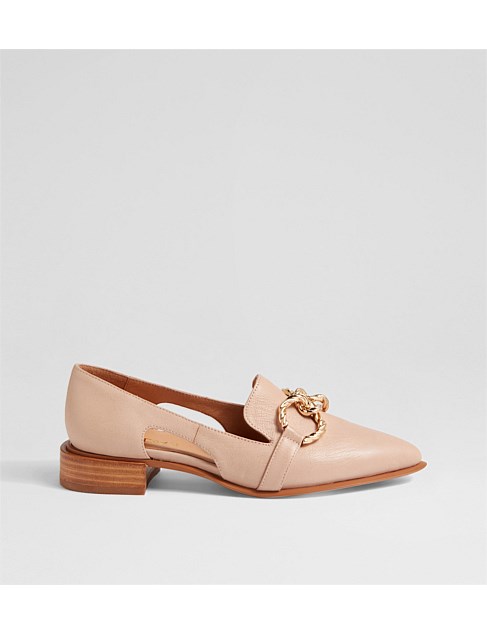 Eilise Cappuccino Leather Loafers