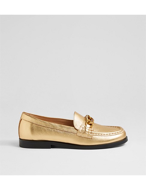 Quilm Old Gold Leather Loafers