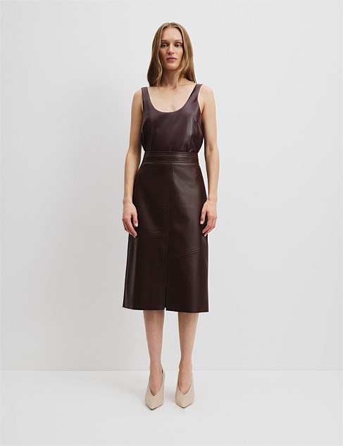 Structured Split Skirt