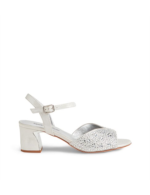 Juba Silver Shimmer Jewels Leather Sandals