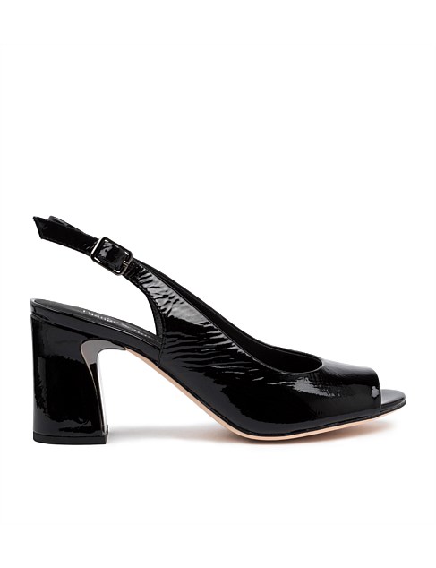 KIANNA BLACK PATENT LEATHER HEELS