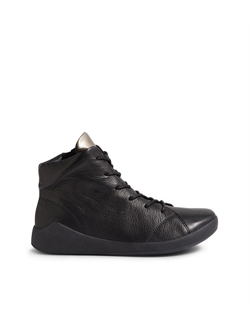 Yorkers XW Black Pewter Leather Lace Up Boots