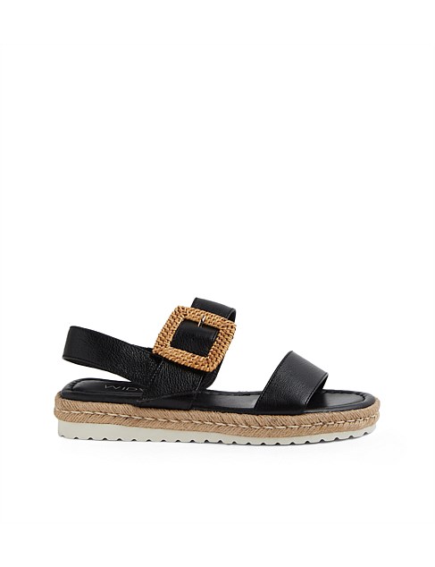 Silo Black Leather Sandals