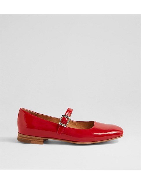 Pettey Red Patent Leather Mary Janes