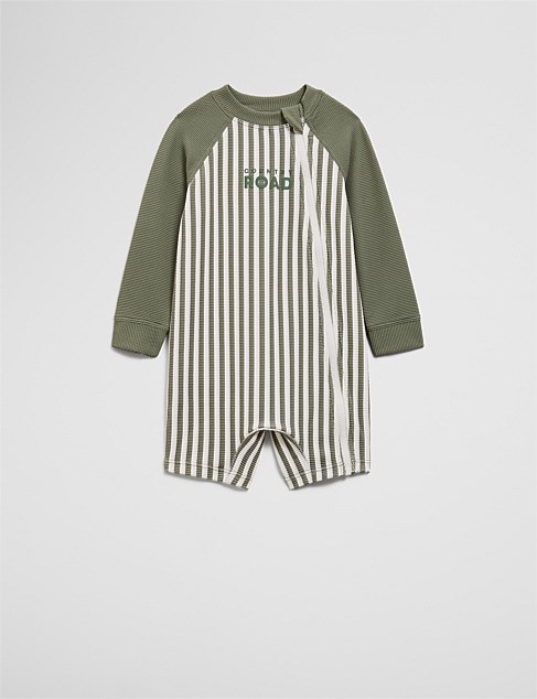 STRIPE LOGO SWIMSUIT