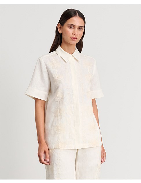 SAMI LINEN PALM SHIRT