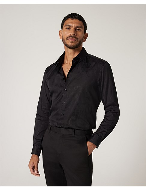 Regular Italian Jacquard Long Sleeve Shirt