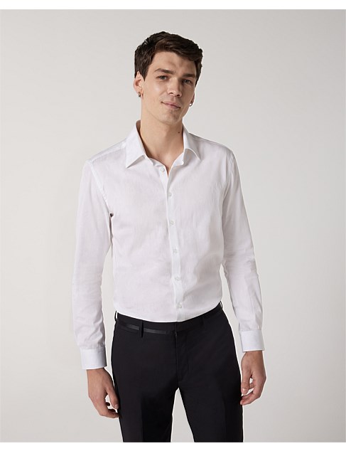 Regular Italian Jacquard Long Sleeve Shirt