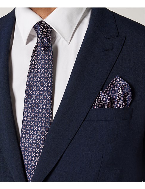 Silk Geo Jacquard Tie