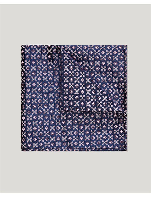 Silk Geo Jacquard Pocket Square