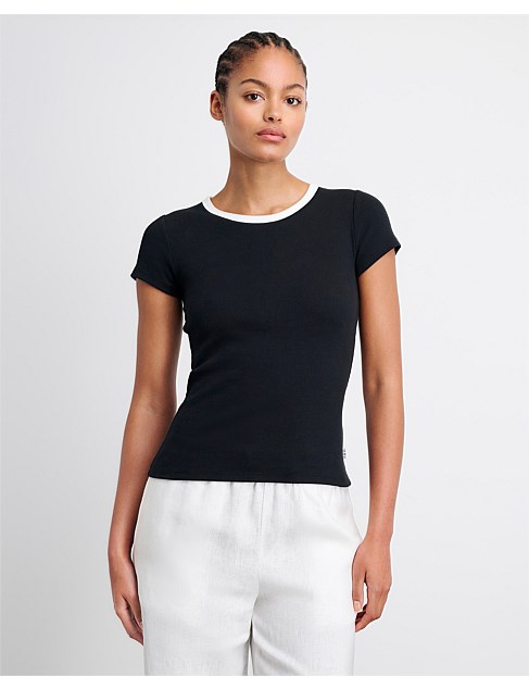 KATE CONTRAST COTTON SLIM TEE