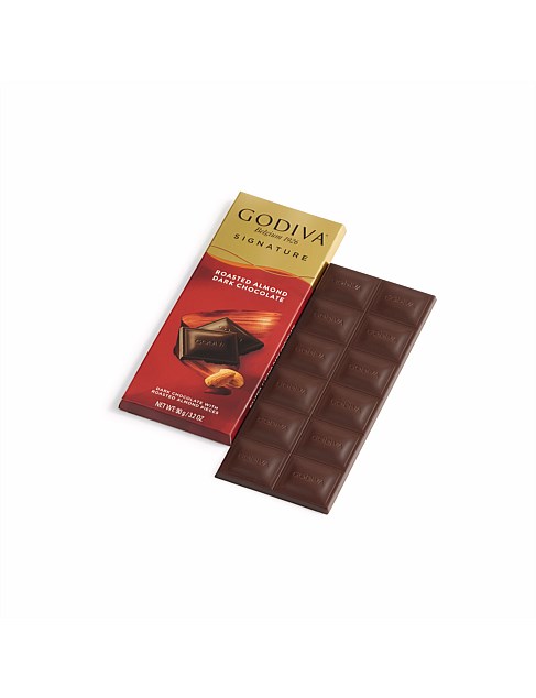 GODIVA SIGNATURE TABLET DARK CHOCOLATE ROASTED ALMOND 90G