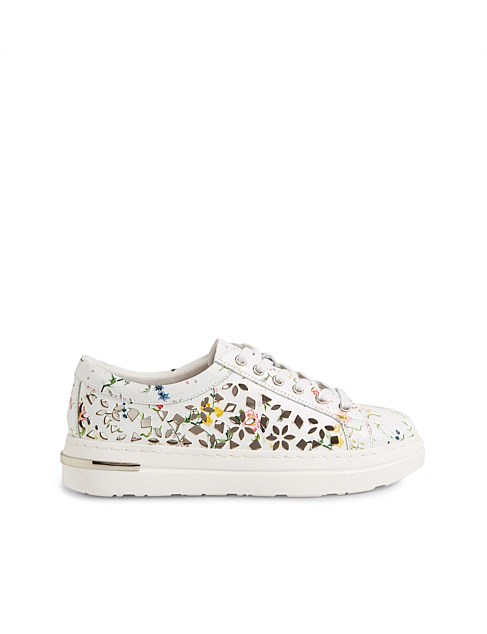 WIM WHITE BOUQUET LEATHER SNEAKERS