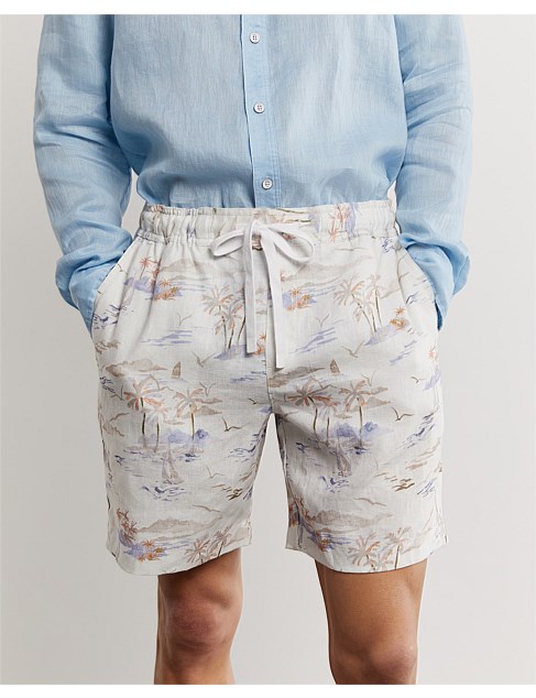 NOAH LINEN HAWAII SHORT