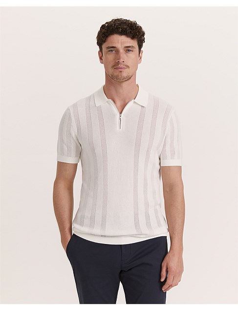 EVANS TEXTURED KNIT POLO