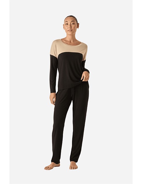 BLACK AND SAND BAMBOO PJ