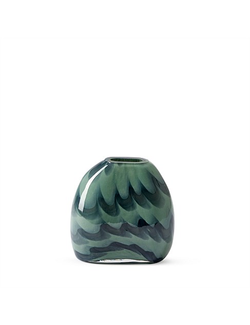 Serenity Scallop Vase Blue/Green 12.8x7x12cm