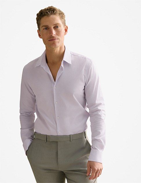 Tailored Fit Yarn Dyed Cotton Smart Shirt