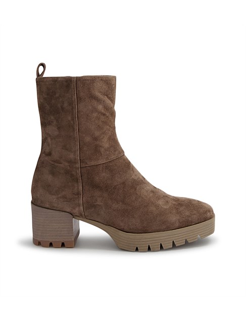 Dippy Dark Taupe Suede Ankle Boots