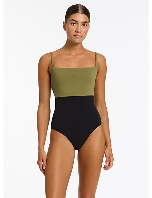 Versa Rib Minimal Tank One Piece Swimsuit