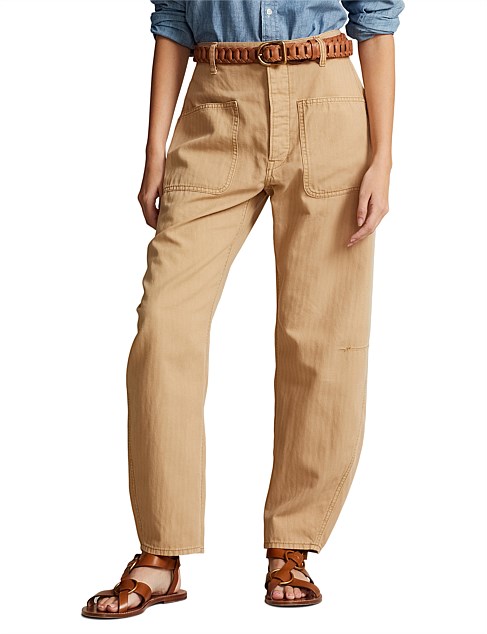 TWILL CURVED TAPERED PANT