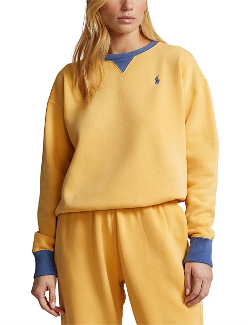 TWO-TONE FLEECE CREWNECK SWEATSHIRT