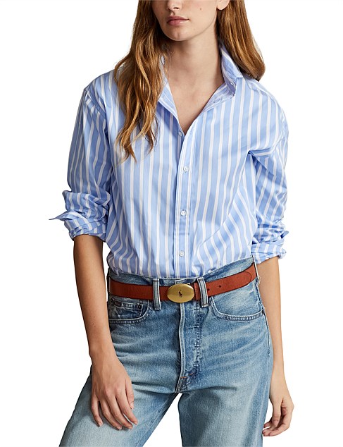 RELAXED FIT STRIPED COTTON SHIRT