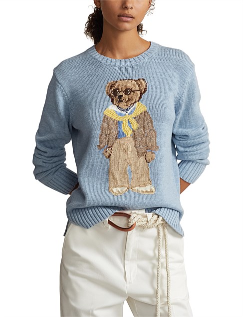 POLO BEAR COTTON CREWNECK SWEATER