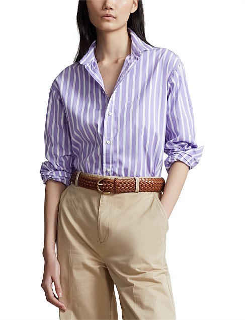 RELAXED FIT STRIPED COTTON SHIRT