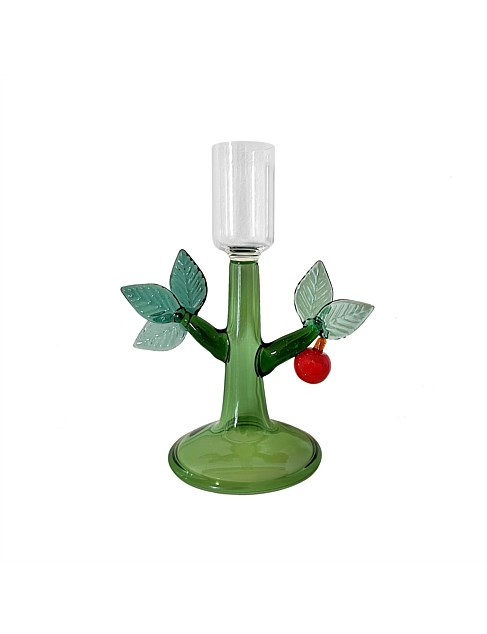 RED APPLE APPLE TREE CANDLE HOLDER SMALL