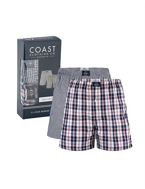 2 Pack Woven Boxers