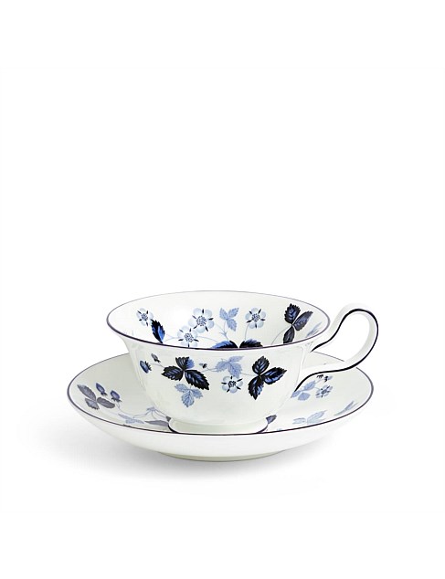 Wild Strawberry Inky Blue Teacup Saucer 177ml