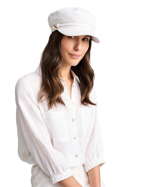 ROSALIE BAKERBOY HAT - WHITE