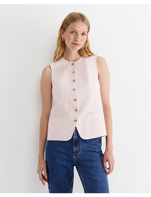 CARA LINEN VEST