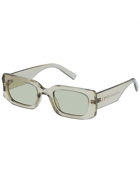 RIPPLED REBEL GREEN RECTANGLE Sunglasses