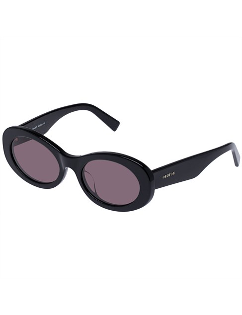 DAPHNE BLACK OVAL Sunglasses