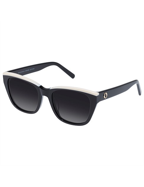 SERAPHINA B BLACK D-FRAME Sunglasses