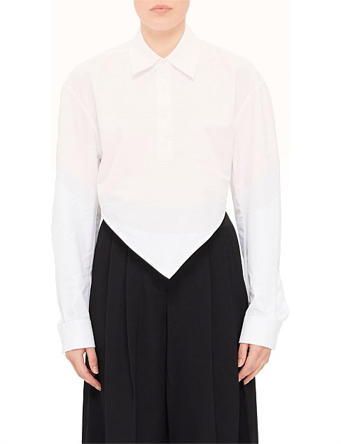 CROPPED SHIRT DIAMOND HEM