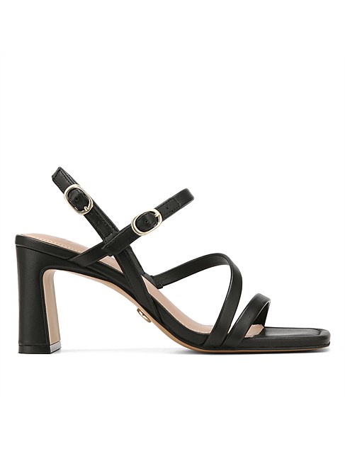 Primo Black Leather Strappy Heel