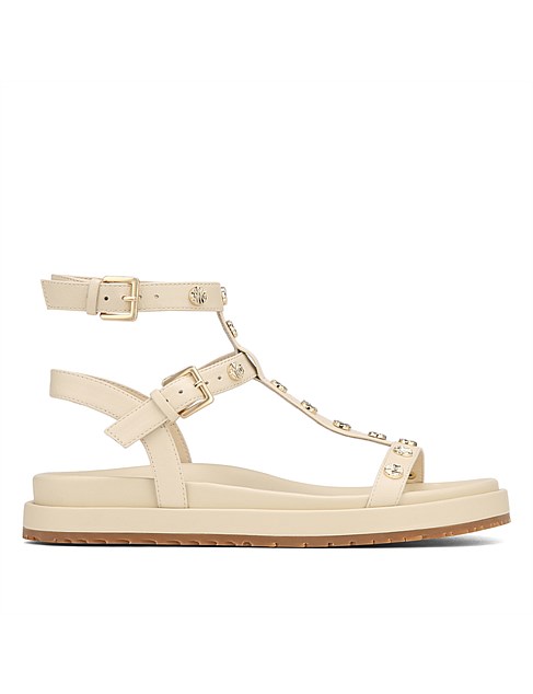 BAHIR Vintage Ivory Leather Sandal