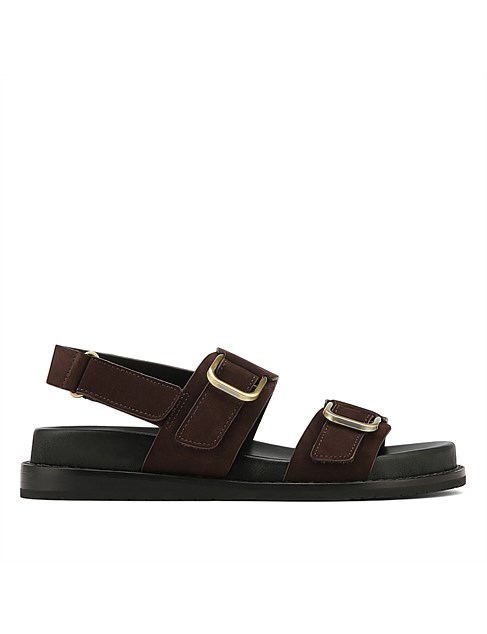 AMIRA Espresso Nubuck Leather Sandal