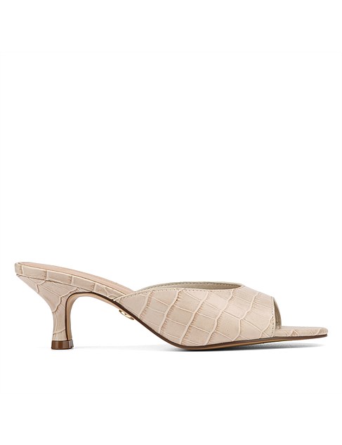 KIDA Pumice Croc Embossed Leather Mule